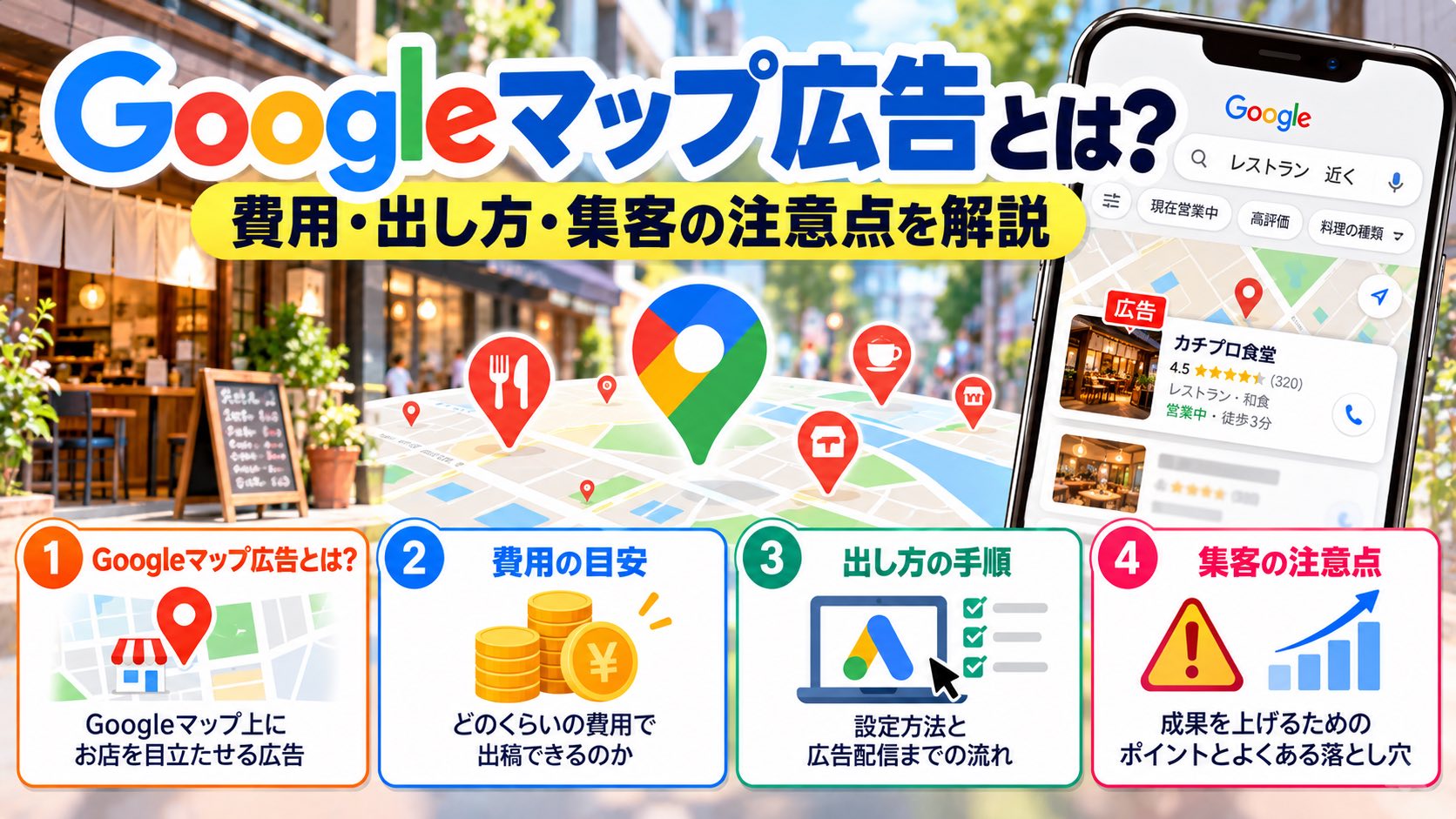 Googleマップ広告とは？費用・出し方・集客の注意点を解説