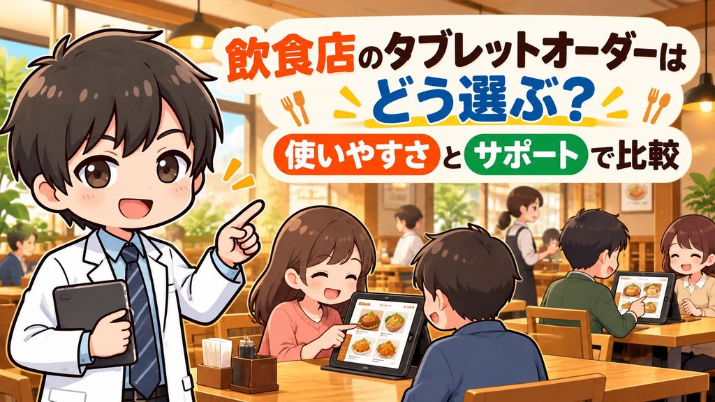 飲食店のタブレットオーダーはどう選ぶ？使いやすさとサポートで比較