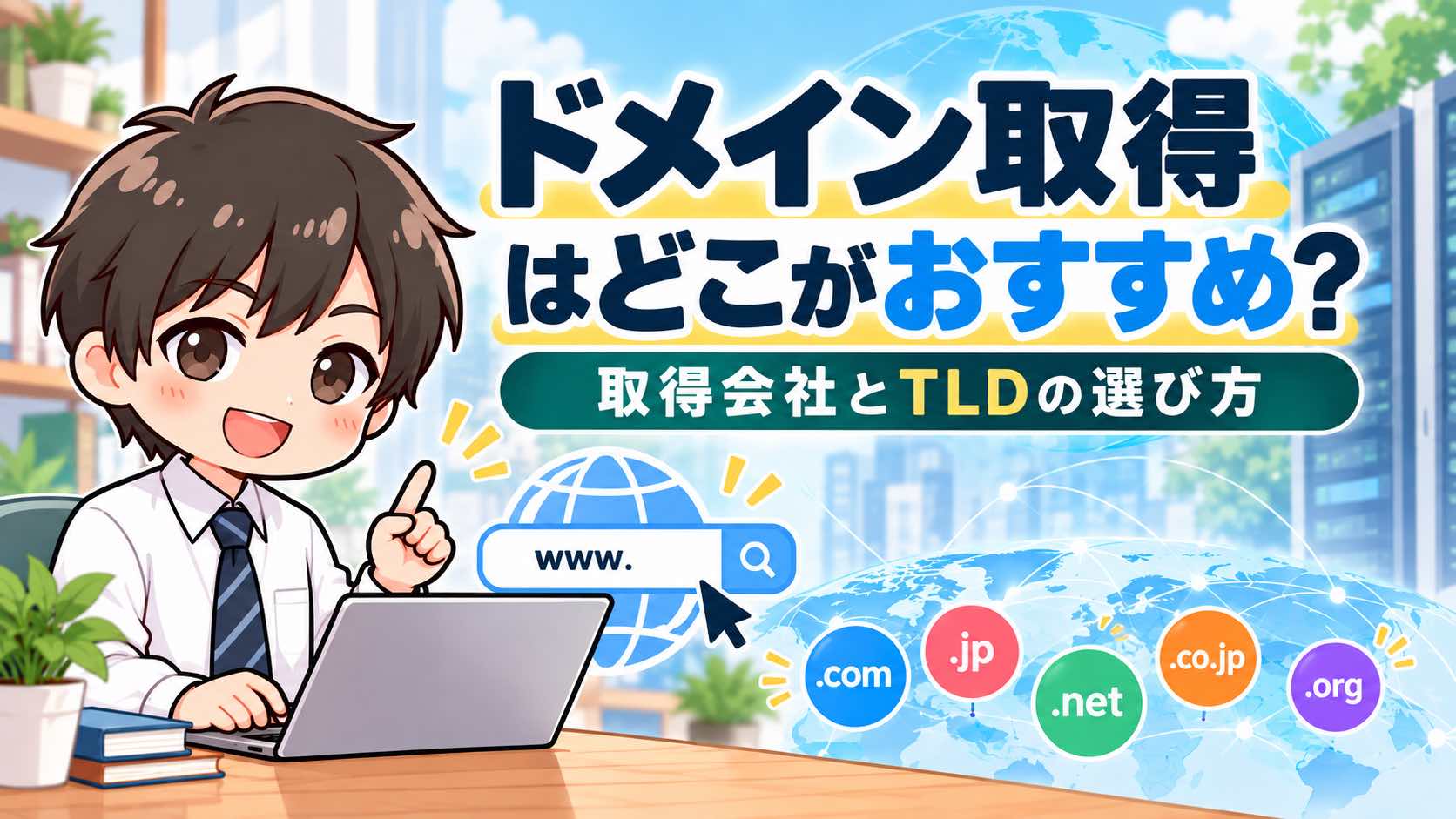ドメイン取得はどこがおすすめ？取得会社とTLDの選び方