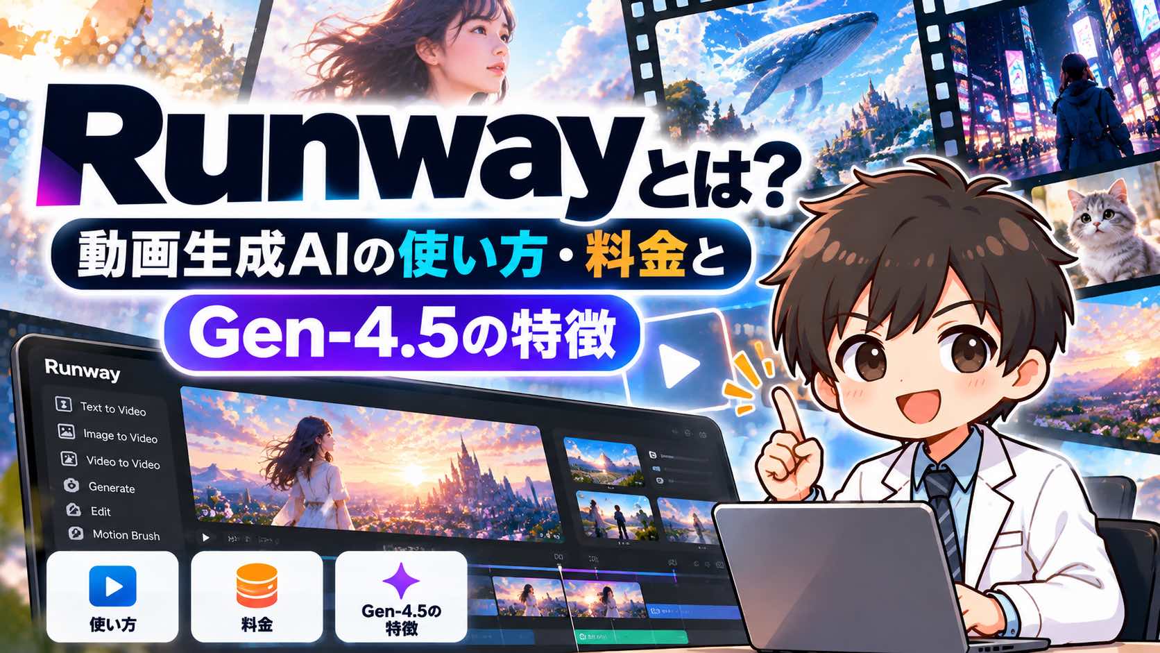 Runwayとは？動画生成AIの使い方・料金とGen-4.5の特徴