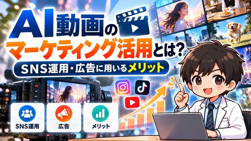 AI動画のマーケティング活用とは？SNS運用・広告に用いるメリット