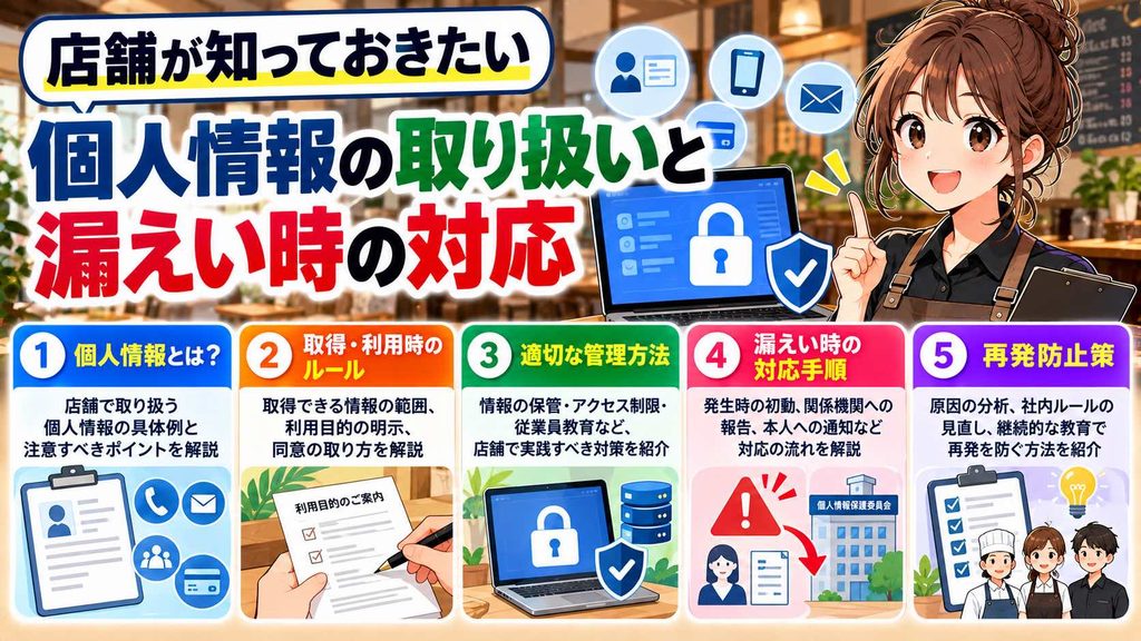 店舗が知っておきたい個人情報の取り扱いと漏えい時の対応